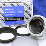 KONICA コニカ HEXANON ヘキサノン 35mm F2 Lマウント（1000本限定生産）+ UVフィルター + 元箱一式