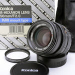 KONICA コニカ M-HEXANON ヘキサノン 50mm F2 40.5Φ + UVフィルター + 元箱一式