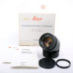 LEICA ライカ Summicron ズミクロン 50mmF2 第4世代 ６枚玉 フード組込 ブラック + 元箱 + UVaフィルター